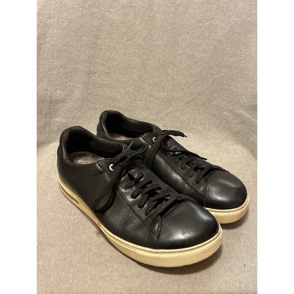 Birkenstock 43 (L 12-12.5 M10-10.5) Black Leather Bend Low Sneaker FLAWS - Picture 13 of 13